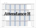 Attendance H - an attendance calendar that can be used for several children.