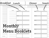 1/2 sized menu planner