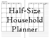 2015 Half-Sized Household Planner
