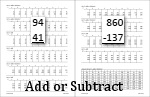 add or subtract promblem sets