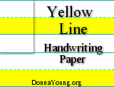 Yellow Line Handwriting Paper