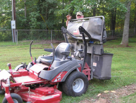 mower and husband