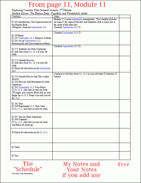 general science planner