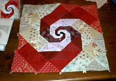 Spiraling - a monkey wrench quilt square