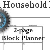 Dated 2-Page Block Planner for the Household Planner