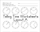 Clock Worksheets