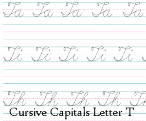 Connecting Cursive Capitals Letter T