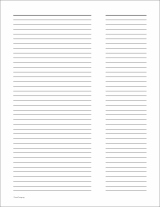 Matching Lined Paper