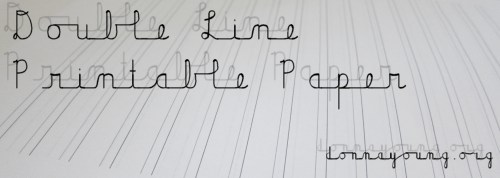 Double Line Printable Paper
