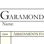 Garamond Planner
