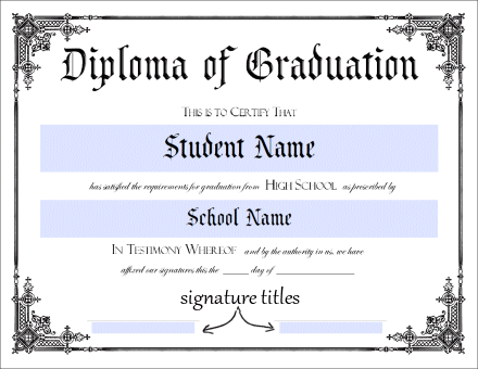 College Diploma Certificates & Homeschool Diploma Paper