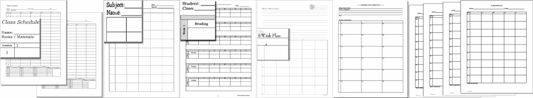 Subject Lesson Plan Forms